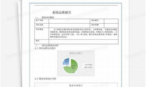 电脑系统运维报告-系统运维年度工作总结